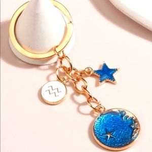 NEW! Aquarius ♒️ (Jan 20-Feb 18) Sun 🌞 Sign Zodiac Keychain Bag 👜🎒 Charm ~ 🎁